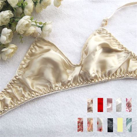 2019 Sexy Silk Bra 100 Mulberry Silk Bras Comfortable Wire Free Solid 32a42a From Pengfangrong