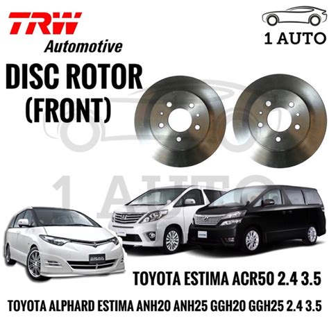 TRW FRONT DISC ROTOR For TOYOTA ESTIMA ACR50 ACR55 ALPHARD ANH20 ANH25