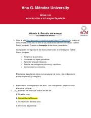 Módulo 7 Asignación 3 pdf Ana G Méndez University SPAN 105