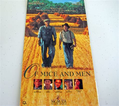 Of MICE and MEN 1992 Repurposed Original Vhs Sleeve to Unique Journal ...