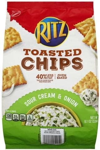 Ritz Sour Cream Onion Toasted Chips Oz Nutrition Information