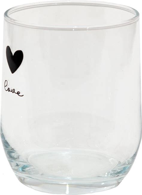 Clayre Eef Waterglas Ml Glas Hart Love Drinkbeker Drinkglas Bol