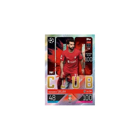 Buy Cards Mohamed Salah 100 Club Liverpool Topps Match Attax 202223