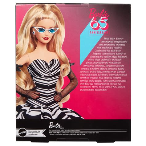 Mua Barbie Signature Doll Th Anniversary Collectible With Blonde Hair Black White Gown
