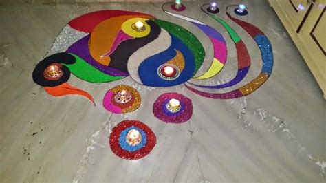 Peacock Rangoli Designs