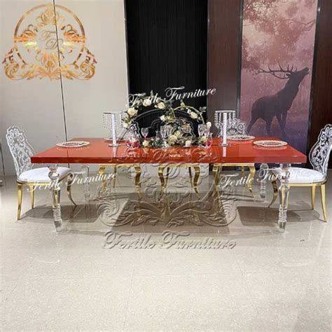 Acrylic Rectangle Dining Table Fertile Furniture