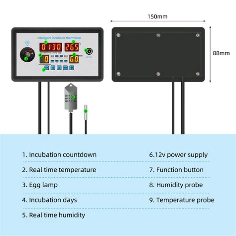 Smart Thermostat Digital ZFX W9002 Constant Temperature And Humidity