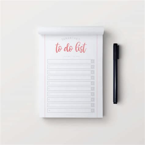 Personalized To Do List Notepad Personalized Note Pads Etsy