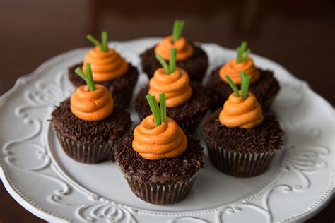 Easter inspired carrot cupcakes