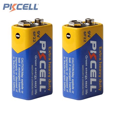 Pkcell 9v 6f22 Prismatic Batteries Single Use Battery Dry Sex Carbon Zinc Battery Bateria For