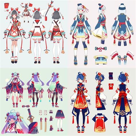 Female Characters Anime Characters Dress Design Sketches Coolies