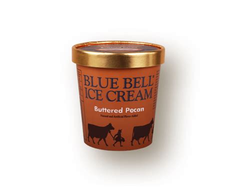 Buttered Pecan Butter Pecan Blue Bell Ice Cream Frozen Snack