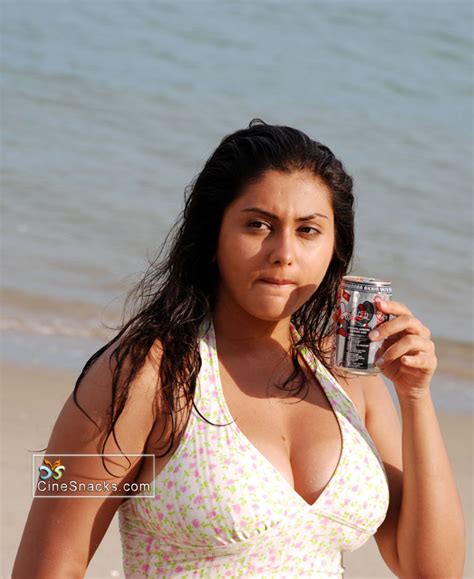 Tamil Actress Namitha Hot Bikini Cleavage Show In Indira Vizha Wiral