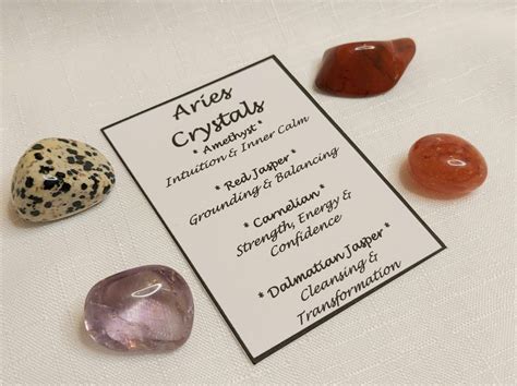 Aries Zodiac Crystal Kit Healing Crystal Set Aries Star Sign Etsy Uk