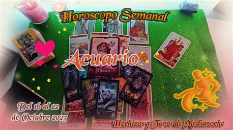 ACUARIO HORÓSCOPO DINERO AMOR Y SUERTE Semana del 16 al 22 de OCTUBRE