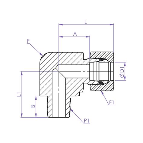 Male Elbow Bsp Tapered Matric Tapered Arcellor Controls