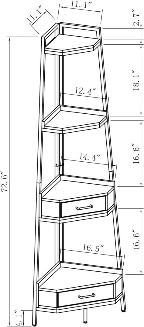 LifeSky Estante Esquinero Moderno Para Escalera Estantes Esquineros