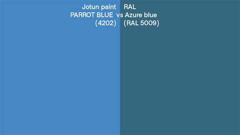 Jotun Paint Parrot Blue Vs Ral Azure Blue Ral Side By