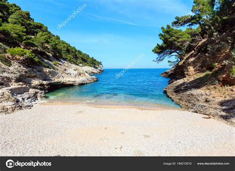 Verano Baia Della Pergola Beach Puglia Italia Fotograf A De Stock