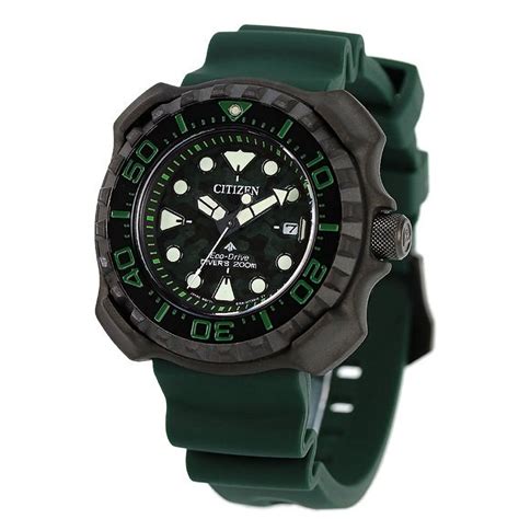 Citizen Promaster Marine Bn0228 06w Eco Drive Green Dial Super Titanium