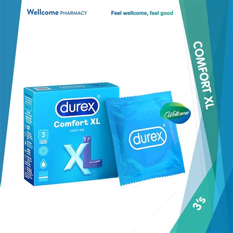 Durex Comfort XL Condoms 3 S Wellcome Pharmacy