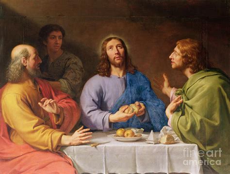 The Supper At Emmaus Painting By Philippe De Champaigne