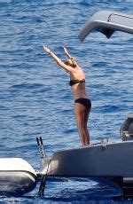 KATE MOSS In Bikini At A Boat In Portofino 08 11 2019 HawtCelebs