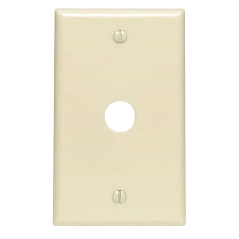 Leviton 1 Gang 0 625 In Hole Device Telephone Cable Wall Plate Ivory