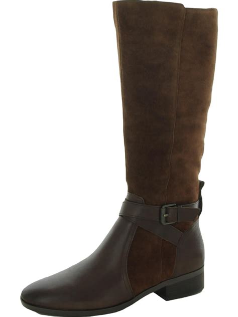 Naturalizer Womens Rena Suede Riding Knee High Boots