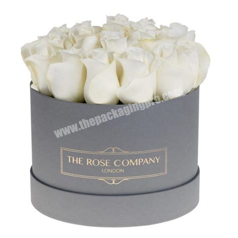 Luxury Round Cardboard Boxes For Roses Packaging