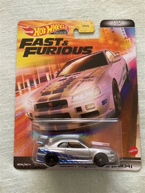 2023 HOT WHEELS Premium FAST FURIOUS NISSAN SKYLINE GT R R34 In ORANGE 5 5 13 19