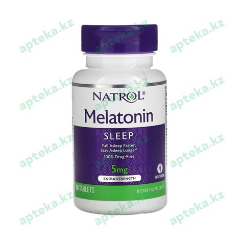 Мелатонин «Natrol», 5 мг, таблетки, №60, банка пластиковая - купить в ...