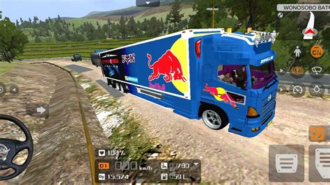 Truck Redbull Melewati Jalan Rusak Parah Wonosobo Batur Bus