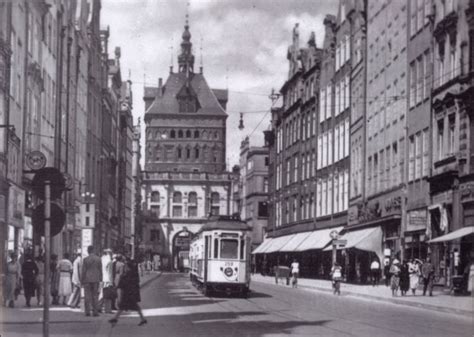 Tramwaj Na D Ugiej Przed Wojn Danzig Gdansk Poland