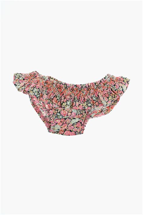 Bonpoint Ruffled Bikini Bottom with Floral Motif mädchen Glamood Outlet