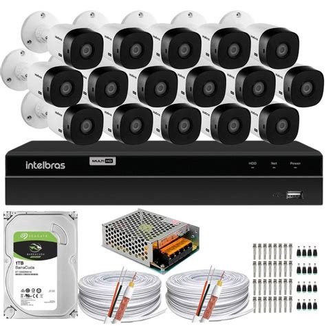 Kit Intelbras 16 Câmeras Vhc 1120 Dvr KaBuM