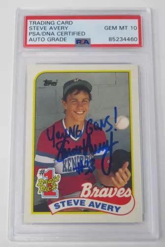 Steve Avery Braves Signed Autograph Auto Topps Tiffany Rookie Card