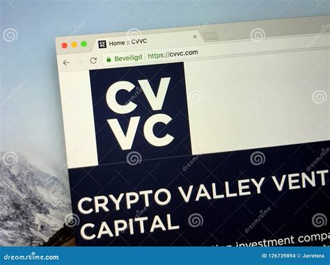 Homepage Of Crypto Valley Venture Capital CVVC Editorial Stock Image