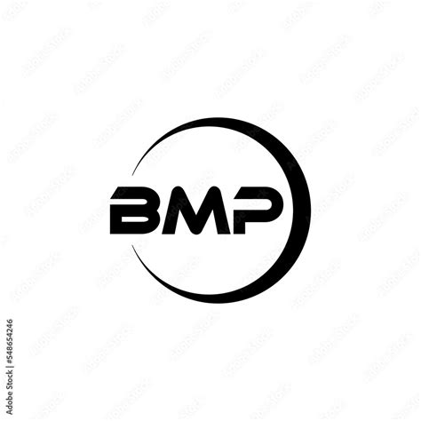 BMP letter logo design with white background in illustrator, cube logo ...