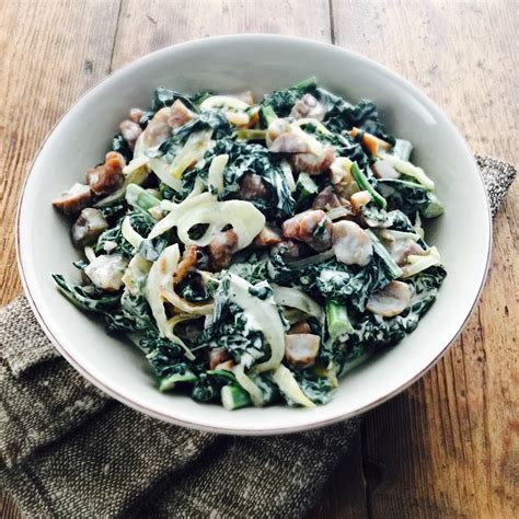 Creamy Cavolo Nero And Chestnut Stir Fry Claire Justine