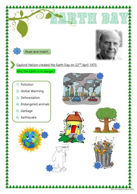 Earth Day English Esl Worksheets Pdf And Doc