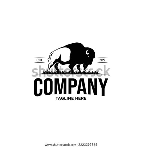 Bison Logo Vector Vintage Logo Stock Vector (Royalty Free) 2223397565 ...