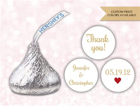 Hershey Kiss Sticker 108 Hershey Kiss Sticker Wedding Etsy