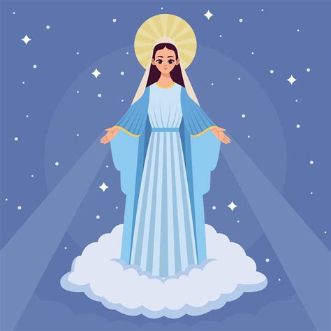 Blue Mary Virgin Assumption 10428841 Vector Art At Vecteezy