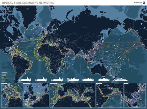 Carte Des R Seaux Sous Marins Alcatel Lucent Submarine Networks Synacom