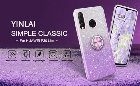 YINLAI für Huawei P30 Lite Hülle Glitzer Handyhülle Huawei P30 Lite mit