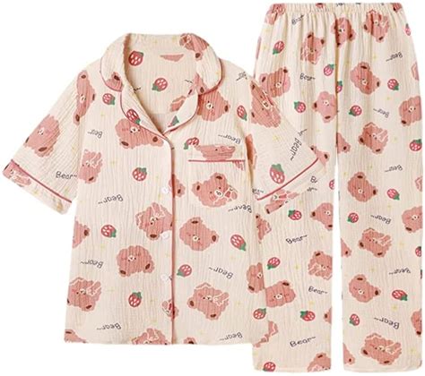 Kawaii Pajamas Set Cute Pajama Sets For Women Kawaii Strawberry Pajamas