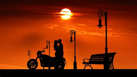 Download Sunset Couple Motorbike Royalty Free Stock Illustration Image Pixabay