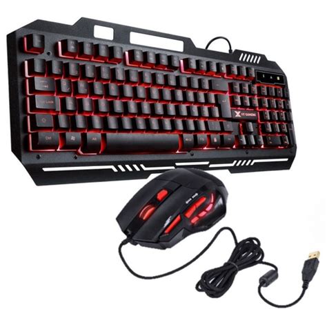 Combo Gamer Vinik Teclado C Fio Vx Gamer Shield GT602 Mouse Gamer C