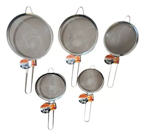 Jogo 5 Peneiras Aço Inox Luxo Kit Cozinha Original Line MercadoLivre